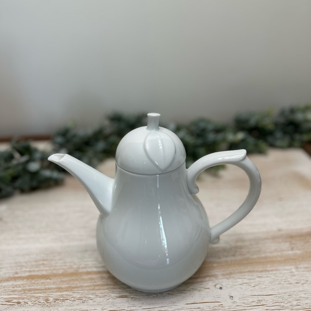 Avon White Ceramic Teapot